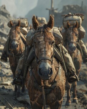 Pack mules integrated with productivity software to optimize load distribution