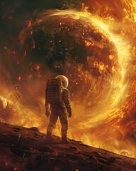 Solar flare effects causing visual feedback loops in space equipment