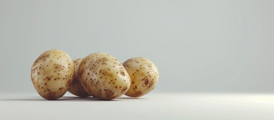 Potato on a white background