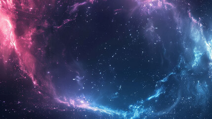 Obraz premium Deep blue galaxy swirling with stars.