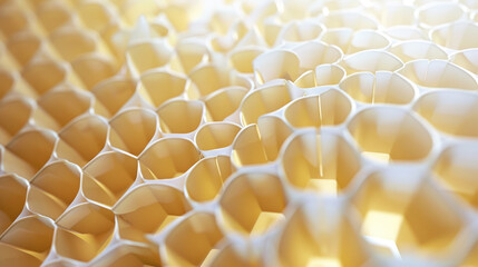 Hexagonal Harmony: Captivating Honeycomb Geometric Structure. Generative AI