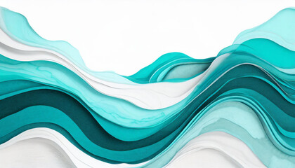 Abstract Blue Wave Background