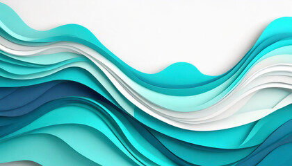 Abstract Blue Wave Background