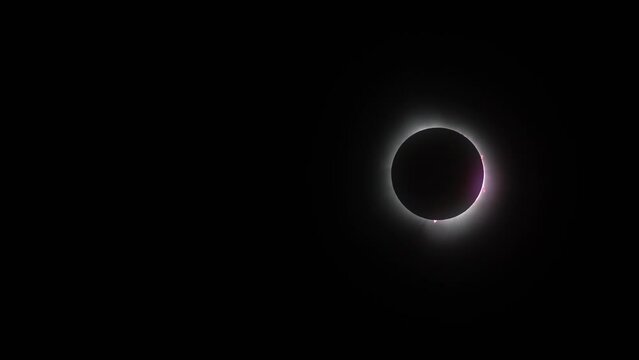  2024 Total Solar Eclipse: Diamond Ring, Corona & Solar Prominences from in Ontario, Canada