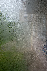Wet raindrop background for window overlay, spring weather concept, background of rain water drops...