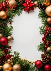 Fototapeta na wymiar christmas tree branches and decorations