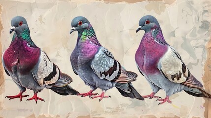 Characteristics and Color Variations of Pigeons