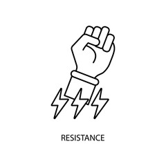 resistance concept line icon. Simple element illustration. resistance concept outline symbol design.