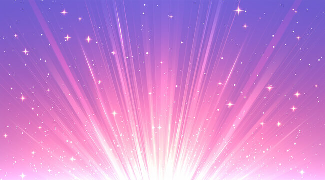 Abstract background with pink rays and glowing dots.