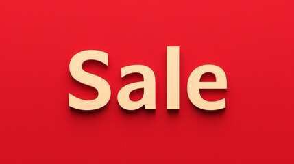 "Sale!"  on a red background in white letters