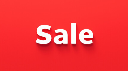 Red background with the inscription "Sale" in white letters