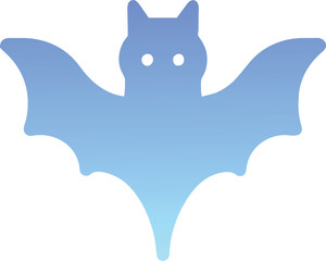 bat halloween, icon colored shapes gradient
