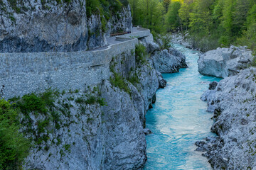 Caporetto, Slovenia. Images of the town's landscape with symbolic and historically significant elements, monument to those fallen in war. Napoleon Bonaparte. Place of historical importance.