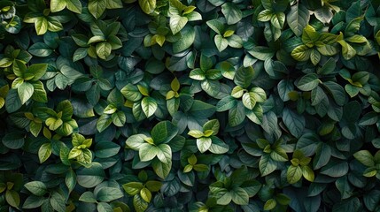 Natural green leaves wall as a backdrop