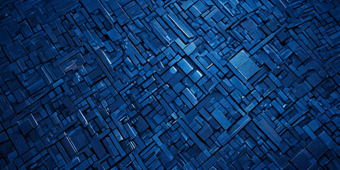 Cybernetisches Netzwerk in Schattierungen von Blau