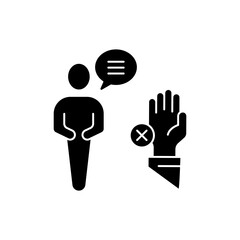 Obraz premium protesting concept line icon. Simple element illustration. protesting concept outline symbol design.