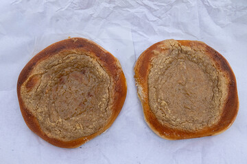 A type of local tahini sweet doughnut. Bursa, Turkey.