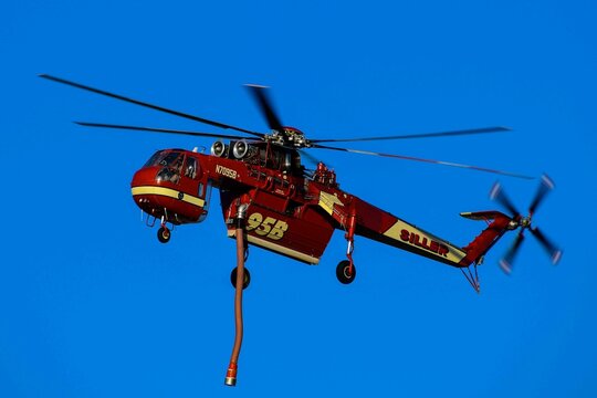 A firefighting Helicopter being readied for the fire season in the American southwest.