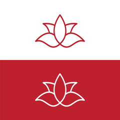 Lotus icon vector logo design template