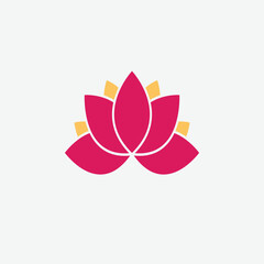 Lotus icon vector logo design template