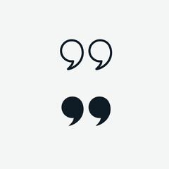 Quote icon vector logo design template