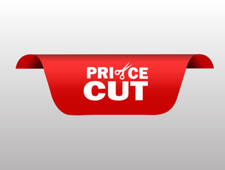  red flat sale business web banner for price cut poster and banner