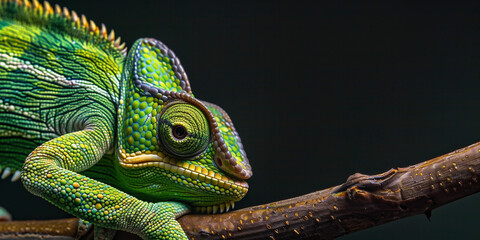 a green chameleon 