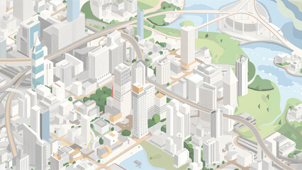 City planning, map, urban development, urban renewal, city infrastructure