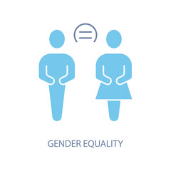 gender equality concept line icon. Simple element illustration. gender equality concept outline symbol design.