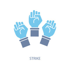 strike concept line icon. Simple element illustration. strike concept outline symbol design.