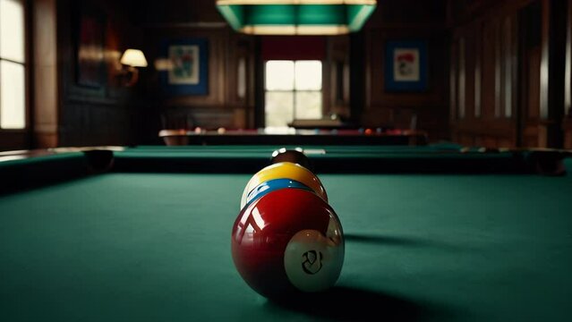 Billiards or Pool table in pub