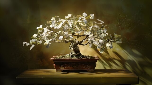 USD Money Bonsai Tree (Generative AI)