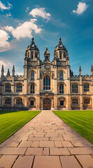 Fototapeta na wymiar Iconic Panorama of Oxford University: A Blend of Tradition and Nature