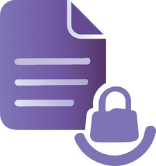 take control over data governance by specifying document sharing permissions, icon colored shapes - obrazy, fototapety, plakaty