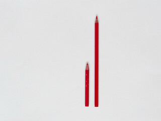 Comparison of two red pencils