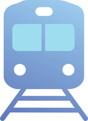 train icon, icon colored shapes gradient