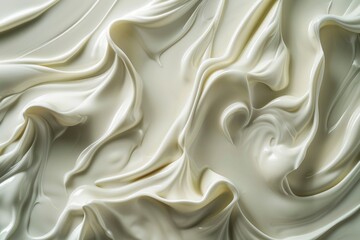 Whipped Creamy Texture, Macro Top-Down View