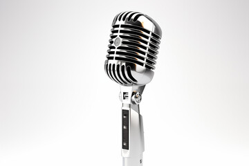 Music microphone. Topics related to music. Radio related topics. Music World. Music news. Music album. Musical tour. Music microphone on a white background.