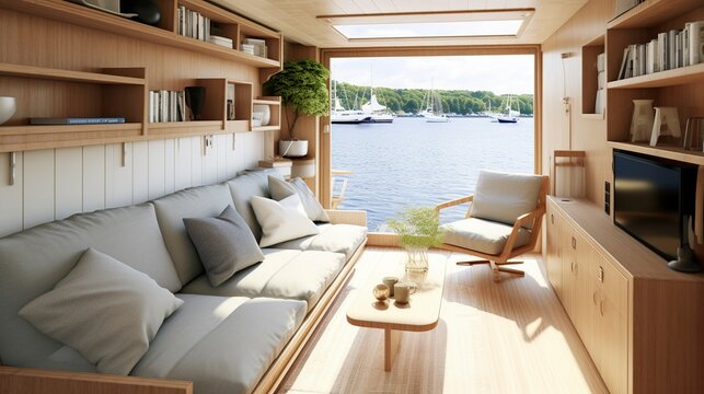 A photo of Compact Houseboat Living Units