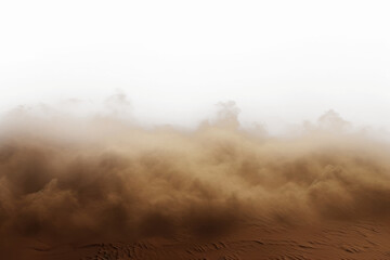Obraz premium Desert sand explosion effect png, transparent background