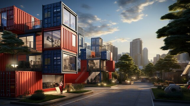 A photo of Container Residences Blending Seamless