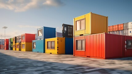 A photo of Container Units in Minimalistic Urban