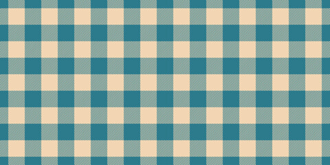 Give seamless pattern check, awesome background tartan texture. Ceremony plaid vector textile fabric in cyan and light colors.