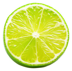Single slice of lime fruit plant food - obrazy, fototapety, plakaty