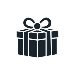 Gift Box flat icon. E-commerce and shopping. Isolated vector illustration