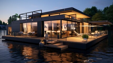 A photo of Contemporary Houseboat Living