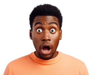 PNG American African surprised face expression portrait photography displeased