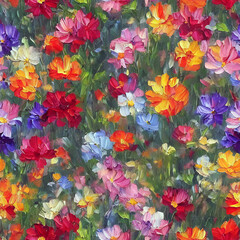 Seamless all sides of nice flowers background