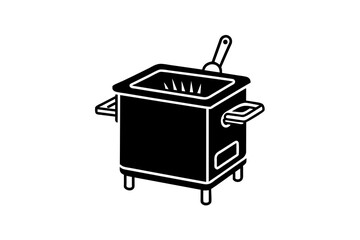 deep fryer  vector silhouette illustration