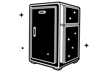 refrigerator vector silhouette illustration